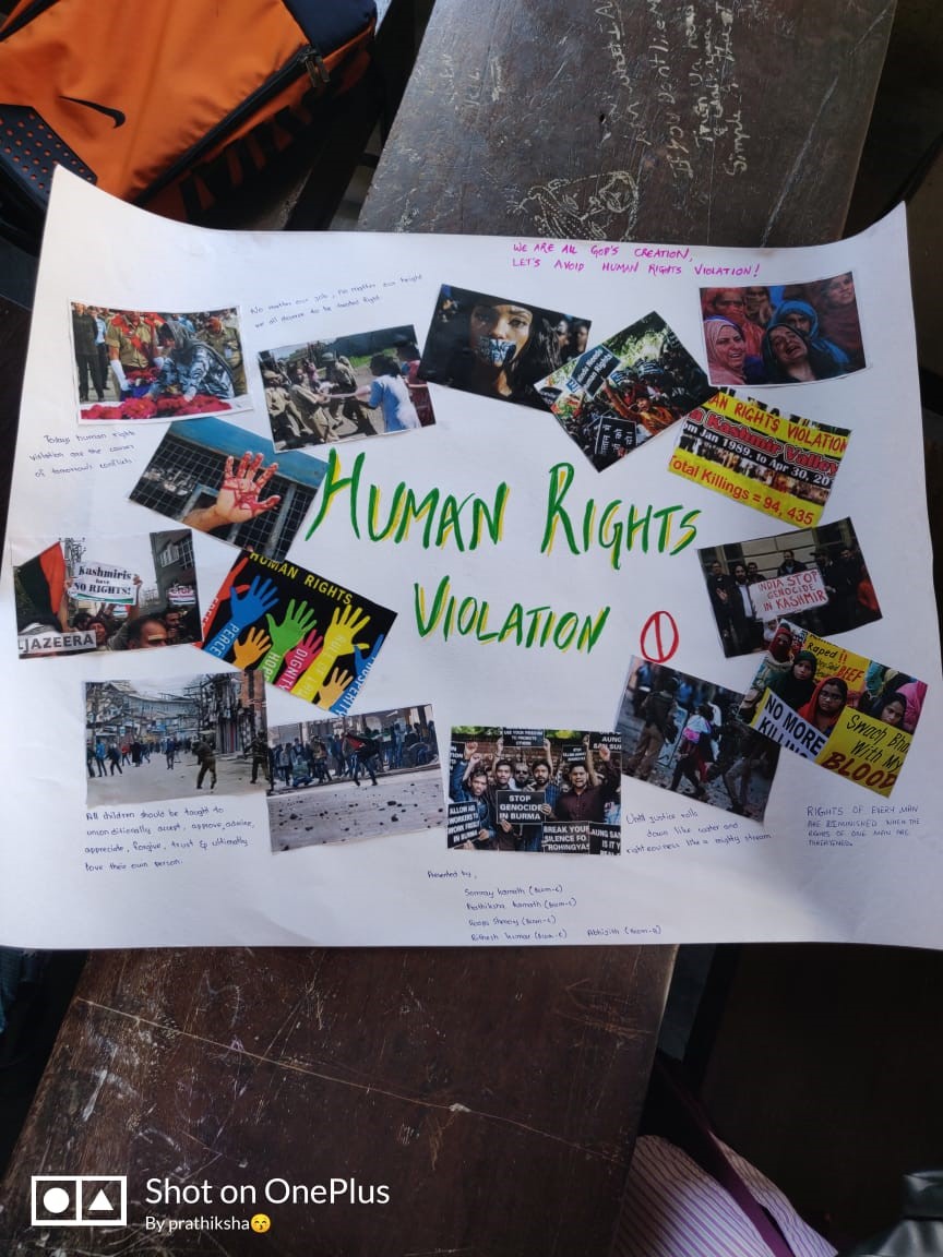 Collage Competition on “Human Rights Violation” | Canara College